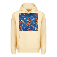Pina Colada 4th of july hotdog seamless pattern Premium Hoodie - BundleAndBundleShop