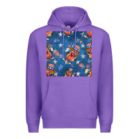 Purple 4th of july hotdog seamless pattern Premium Hoodie - BundleAndBundleShop