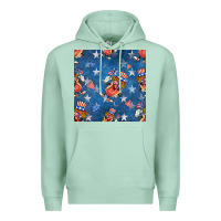 Seafoam 4th of july hotdog seamless pattern Premium Hoodie - BundleAndBundleShop