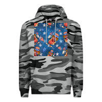 Slate Camo 4th of july hotdog seamless pattern Premium Hoodie - BundleAndBundleShop