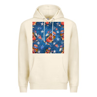 Tofu 4th of july hotdog seamless pattern Premium Hoodie - BundleAndBundleShop