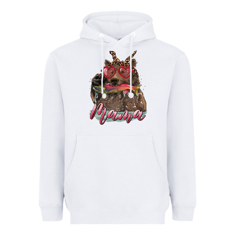 Mother's Day Mama Bear Wıth Bandana And Glasses Heavyweight Hoodie by RanaPortraitStore | Teevron