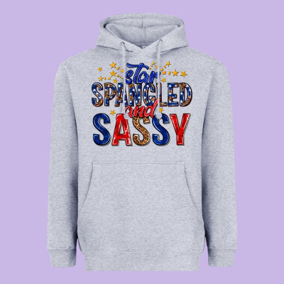 Heavyweight Hoodie star spangled and sassy billie wilder