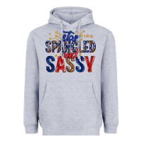 Heather Grey star spangled and sassy billie wilder Heavyweight Hoodie - texasbilliewilder