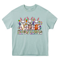 Arona Happy Easter Spot Rabbit Heavy Core Tee - CowhideDigitalArt