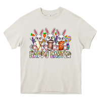 Happy Easter Spot Rabbit Heavy Core Tee | Teevron
