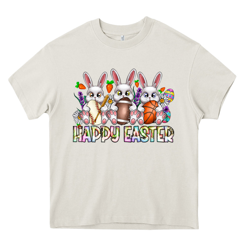 Happy Easter Spot Rabbit Heavy Core Tee by CowhideDigitalArt | Teevron