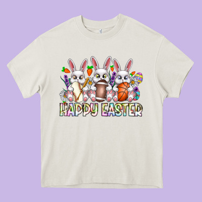 Happy Easter Spot Rabbit Heavy Core Tee Designed By Cowhidedigitalart