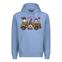 Colony Blue camouflage gnomes american flag star truck Premium Hoodie - Artiststas