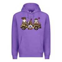 Purple camouflage gnomes american flag star truck Premium Hoodie - Artiststas