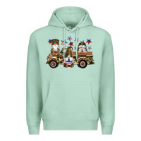 Seafoam camouflage gnomes american flag star truck Premium Hoodie - Artiststas