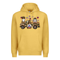 Antique Gold camouflage gnomes american flag star truck Premium Hoodie - Artiststas