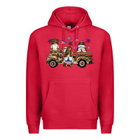 Cardinal camouflage gnomes american flag star truck Premium Hoodie - Artiststas