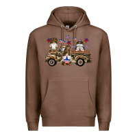 Chestnut camouflage gnomes american flag star truck Premium Hoodie - Artiststas