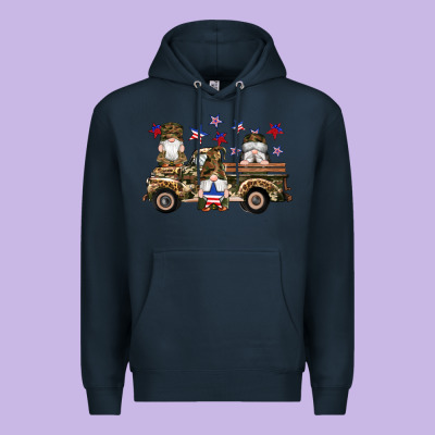 Camouflage Gnomes American Flag Star Truck Premium Hoodie Designed By Artiststas