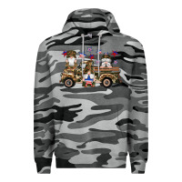 Slate Camo camouflage gnomes american flag star truck Premium Hoodie - Artiststas