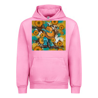 Fuchsia Pink sunflowers and cowboy boots with cowhide and glitter tumbler Urban Hoodie - Artiststas