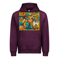 Mauve Wine sunflowers and cowboy boots with cowhide and glitter tumbler Urban Hoodie - Artiststas
