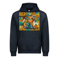 Navy sunflowers and cowboy boots with cowhide and glitter tumbler Urban Hoodie - Artiststas