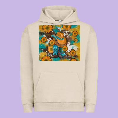 Sunflowers And Cowboy Boots With Cowhide And Glitter Tumbler Urban Hoodie Designed By Artiststas