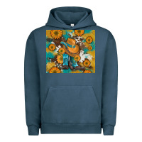 Pigment Midnight Navy sunflowers and cowboy boots with cowhide and glitter tumbler Urban Hoodie - Artiststas