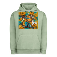 Pigment Oil Green sunflowers and cowboy boots with cowhide and glitter tumbler Urban Hoodie - Artiststas