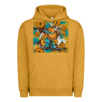 Pigment Peanut Butter sunflowers and cowboy boots with cowhide and glitter tumbler Urban Hoodie - Artiststas