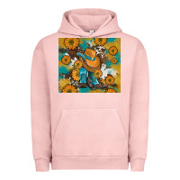 Pigment Salmon sunflowers and cowboy boots with cowhide and glitter tumbler Urban Hoodie - Artiststas