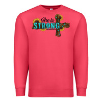 Cardinal she i̇s strong western cross Premium Sweatshirt - RanaPortraitStore