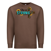 Chestnut she i̇s strong western cross Premium Sweatshirt - RanaPortraitStore