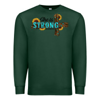 Sports Green she i̇s strong western cross Premium Sweatshirt - RanaPortraitStore