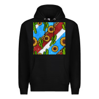 Black western 4th of july seamless pattern Premium Hoodie - BundleAndBundleShop