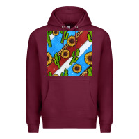 Burgundy western 4th of july seamless pattern Premium Hoodie - BundleAndBundleShop