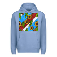 Colony Blue western 4th of july seamless pattern Premium Hoodie - BundleAndBundleShop