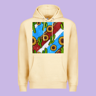Western 4th Of July Seamless Pattern Premium Hoodie Designed By Bundleandbundleshop