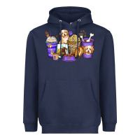 Navy havanese terrier coffee cups Heavyweight Hoodie - Zillion Design Studio
