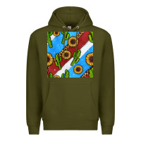 Army Green western 4th of july seamless pattern Premium Hoodie - BundleAndBundleShop