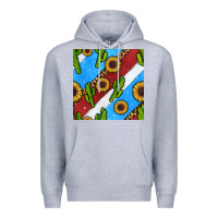 Heather Grey western 4th of july seamless pattern Premium Hoodie - BundleAndBundleShop