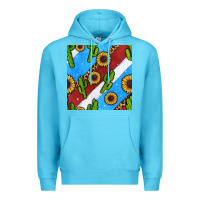 Ocean Blue western 4th of july seamless pattern Premium Hoodie - BundleAndBundleShop