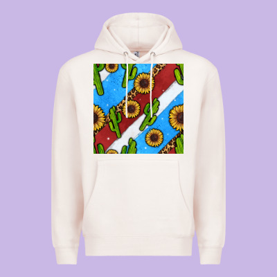 Western 4th Of July Seamless Pattern Premium Hoodie Designed By Bundleandbundleshop