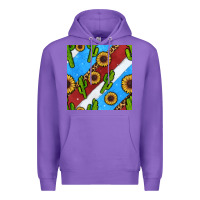 Purple western 4th of july seamless pattern Premium Hoodie - BundleAndBundleShop