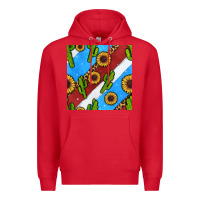 Red western 4th of july seamless pattern Premium Hoodie - BundleAndBundleShop