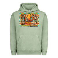 Pigment Oil Green cactus western leopard Urban Hoodie - AdoDesignShop