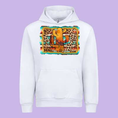 Cactus Western Leopard Urban Hoodie Designed By Adodesignshop
