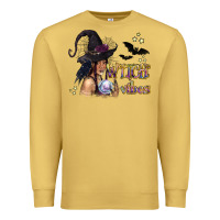 Antique Gold Black Witch Vibes Premium Sweatshirt - texasbilliewilder