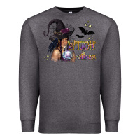 Charcoal Heather Black Witch Vibes Premium Sweatshirt - texasbilliewilder