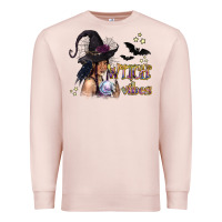 Pale Pink Black Witch Vibes Premium Sweatshirt - texasbilliewilder