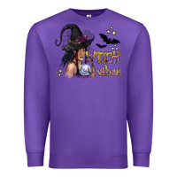 Purple Black Witch Vibes Premium Sweatshirt - texasbilliewilder