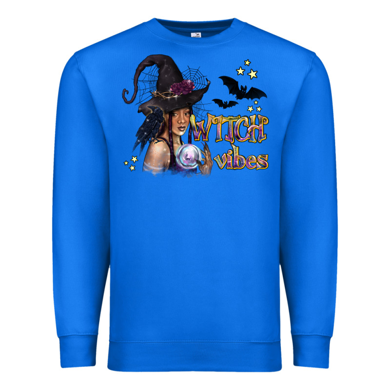 Black Witch Vibes Premium Sweatshirt by texasbilliewilder | Teevron