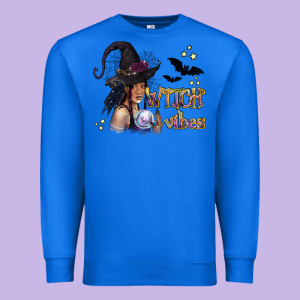 Black Witch Vibes Premium Sweatshirt Designed By Texasbilliewilder